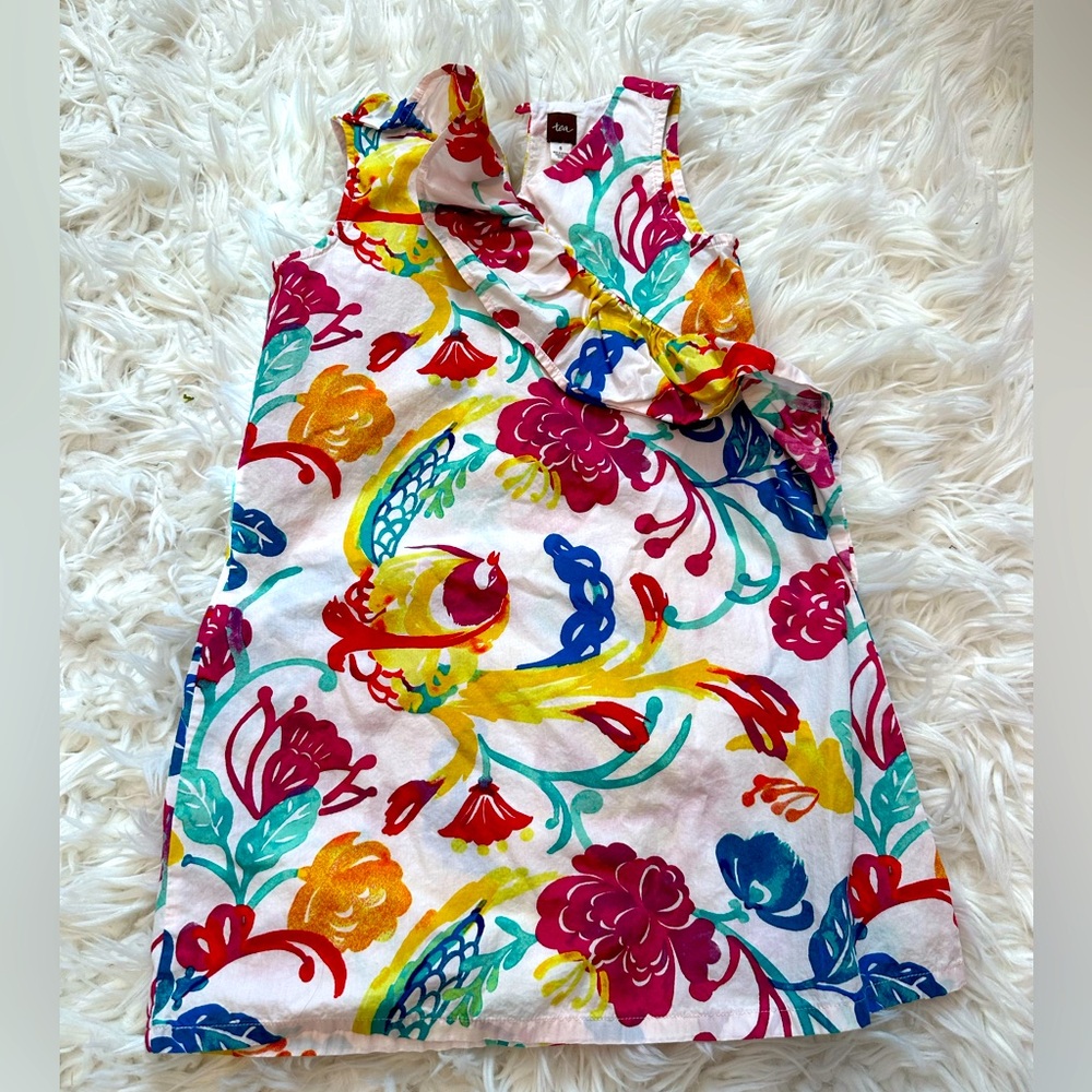 Tea Collection Floral 100% Cotton Dress Size 6
